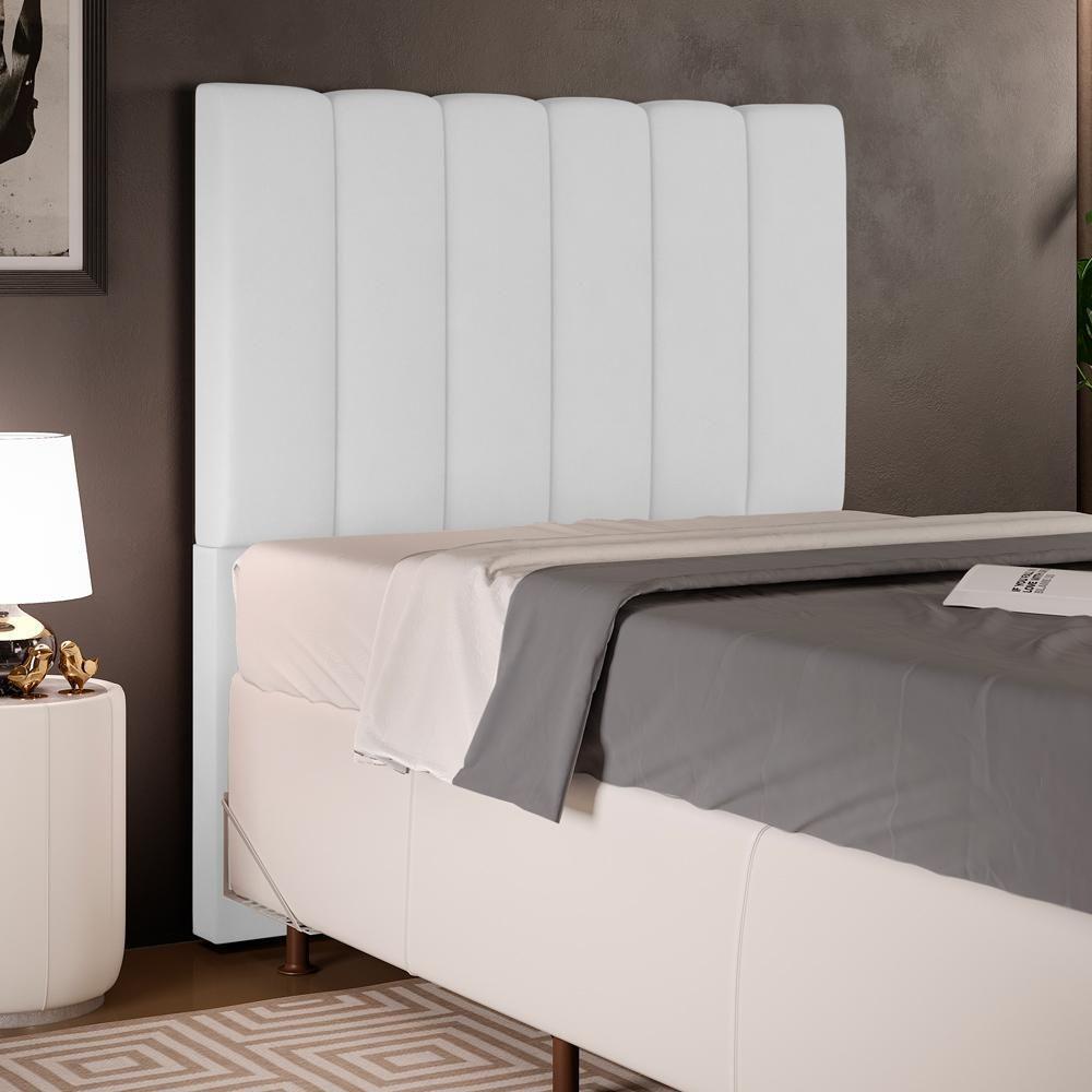 Cabeceira Cama Box Solteiro 100 Cm Dália W01 Facto Branco - 6