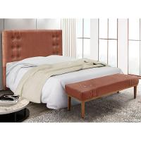 Kit Cabeceira E Calçadeira Recamier Queen 1,60M - Cobre - 8