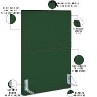 Cabeceira Cama Box Solteiro 100 Cm Suede Verde Musgo - 6