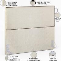 Cabeceira Box Casal King Tachas 195cm Vicenza L02 Champagne - 7
