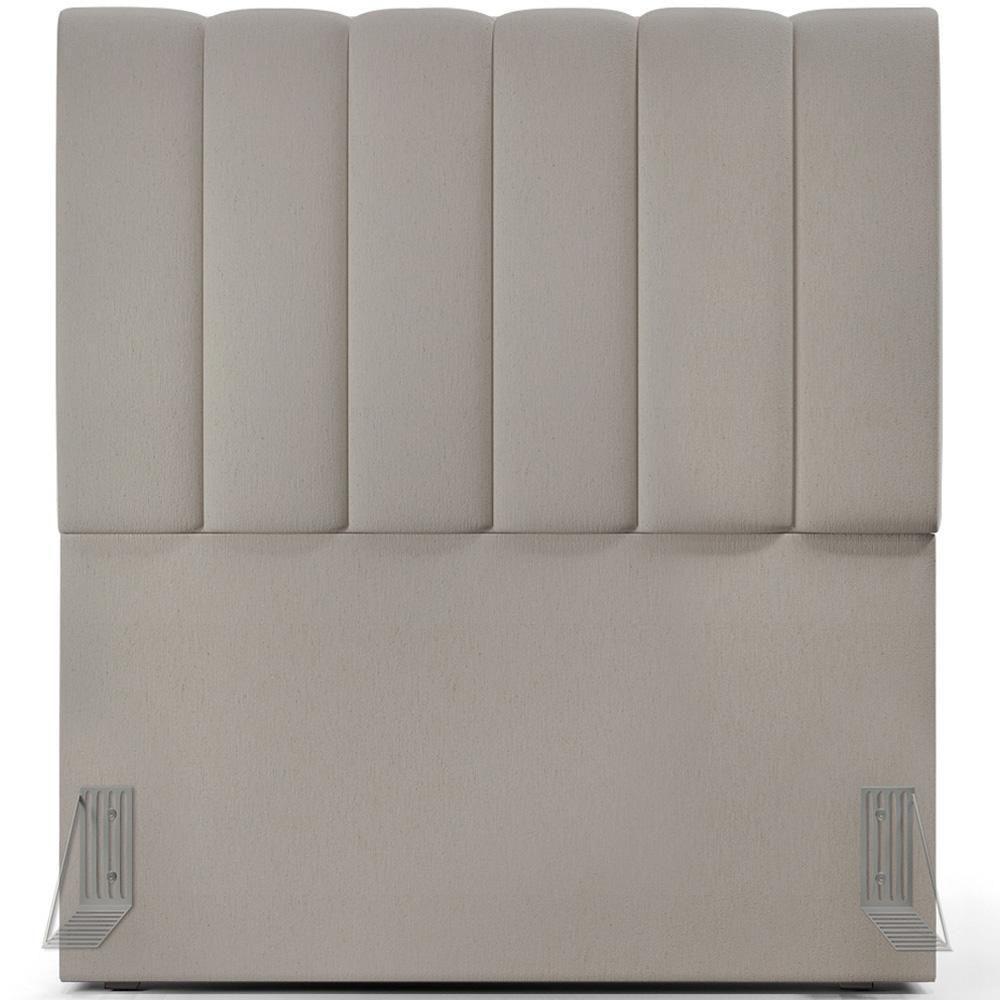 Kit Cabeceira Solteiro 100cm C/Calçadeira Recamier Baú Bege - 5