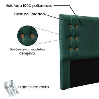 Kit Cabeceira Recamier Queen 1,60M Verde Floresta - 5
