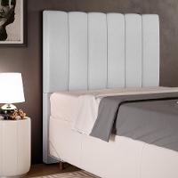 Cabeceira Cama Box Painel Solteiro 100 Cm Linho Cinza - 6