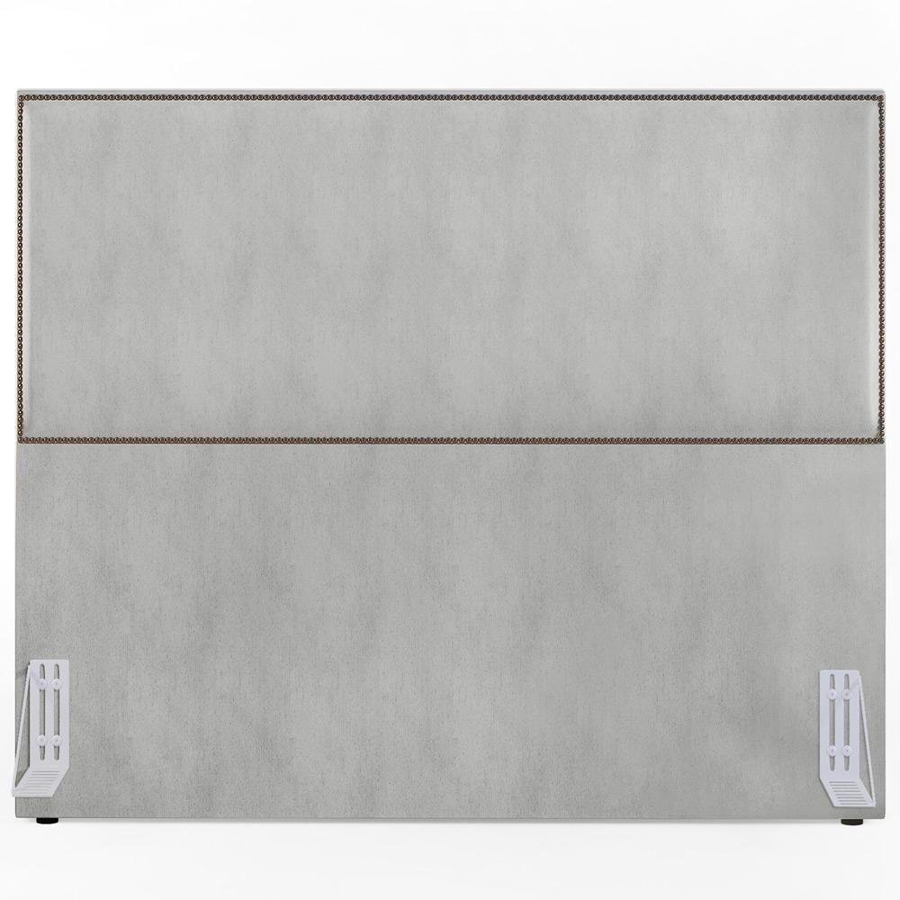 Cabeceira Cama Box Casal Com Tachas 140 Cm Linho Cinza - 3