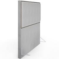 Cabeceira Cama Box Casal Com Tachas 140 Cm Linho Cinza - 2