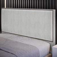 Cabeceira Cama Box Casal Com Tachas 140 Cm Linho Cinza - 8