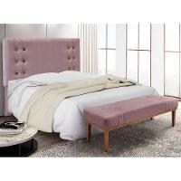 Kit Cabeceira E Calçadeira Recamier Queen 1,60M - Lilás - 7