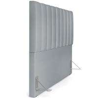 Kit Cabeceira Casal Queen 160cm C/Calçadeira Baú Cinza