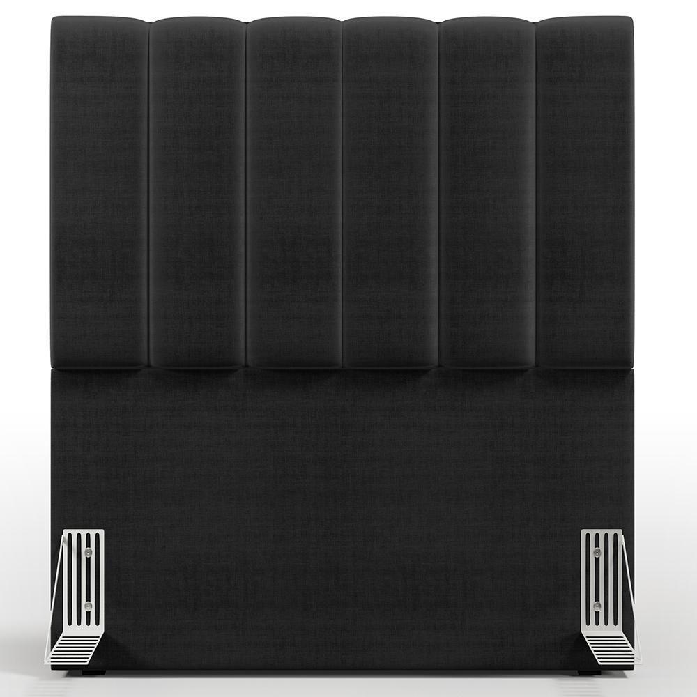 Cabeceira Cama Box Painel Solteiro 100 Cm Preto Metalizado - 5