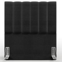 Cabeceira Cama Box Painel Solteiro 100 Cm Preto Metalizado - 5