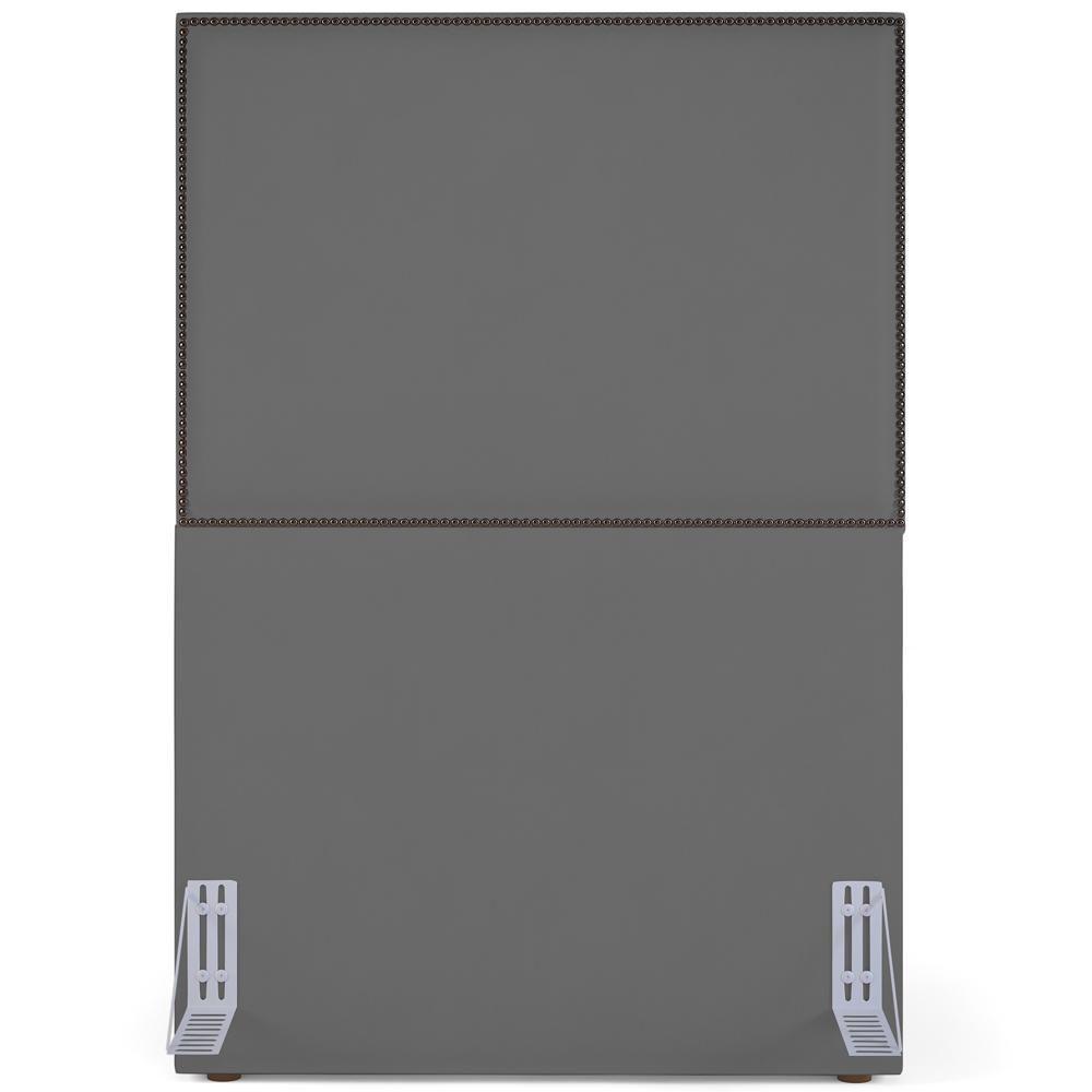 Cabeceira Cama Box Solteiro Com Tachas 100 Cm Suede Cinza - 3