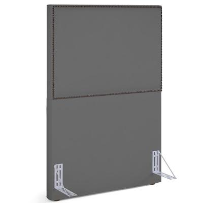 Cabeceira Cama Box Solteiro Com Tachas 100 Cm Suede Cinza