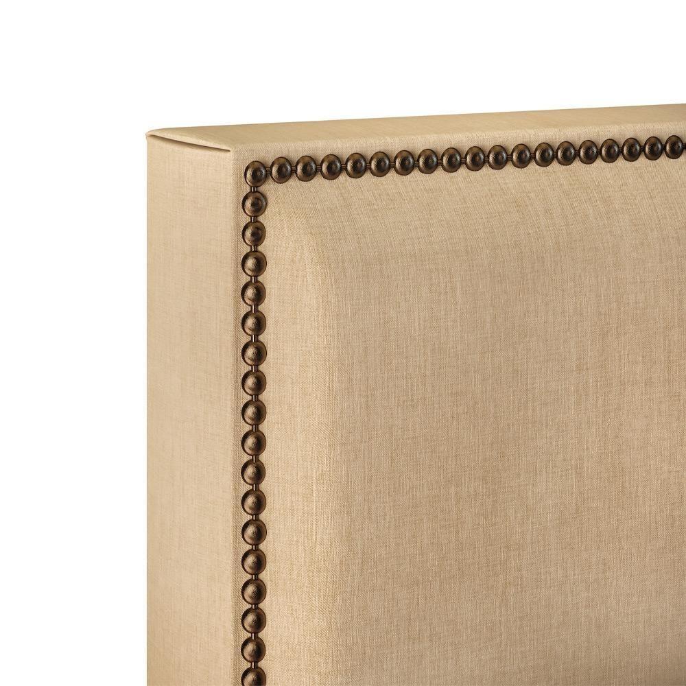 Cabeceira Cama Box Solteiro 100 Cm Linho Bege Escuro - 4