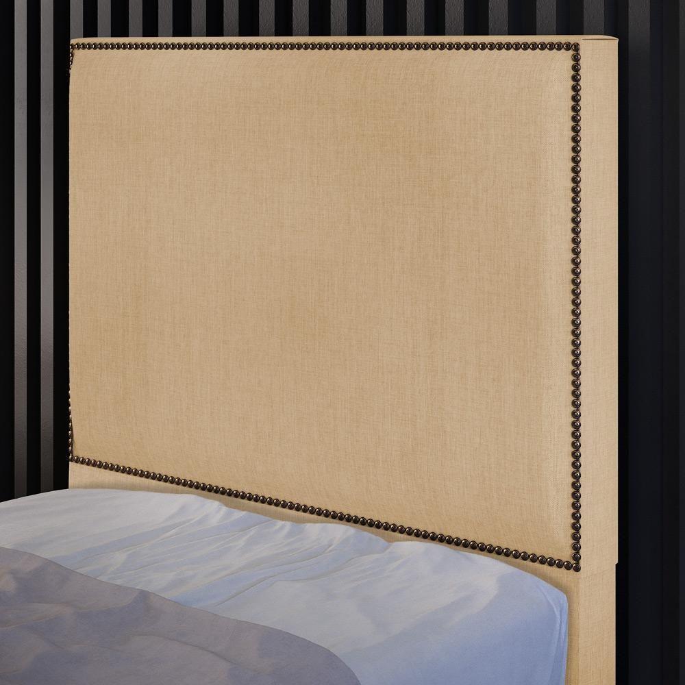 Cabeceira Cama Box Solteiro 100 Cm Linho Bege Escuro - 8