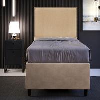 Cabeceira Cama Box Solteiro 100 Cm Linho Bege Escuro - 7