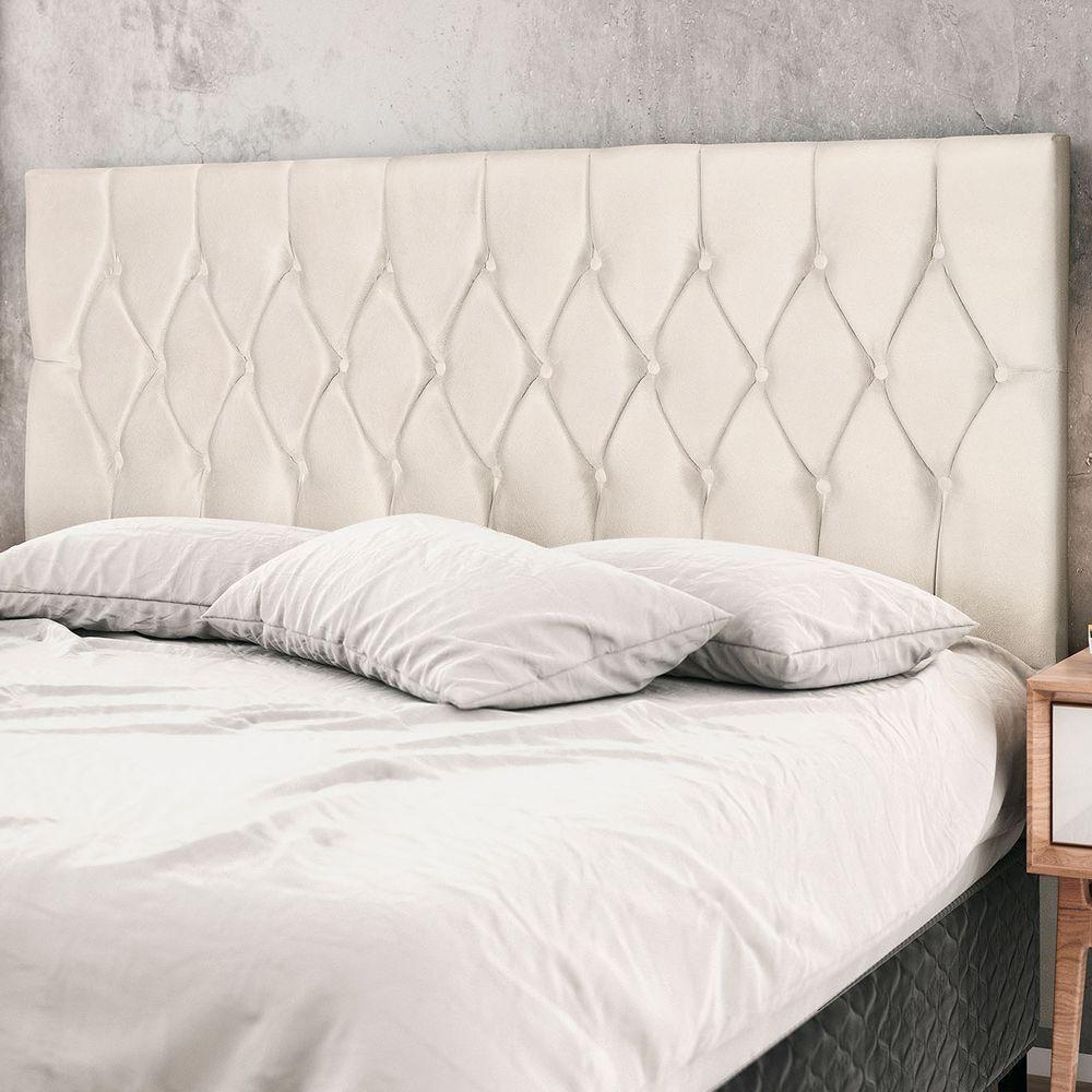 Cabeceira Solteiro Jbe Moveis Madri 94cm Bege Cama Box 88cm - 1