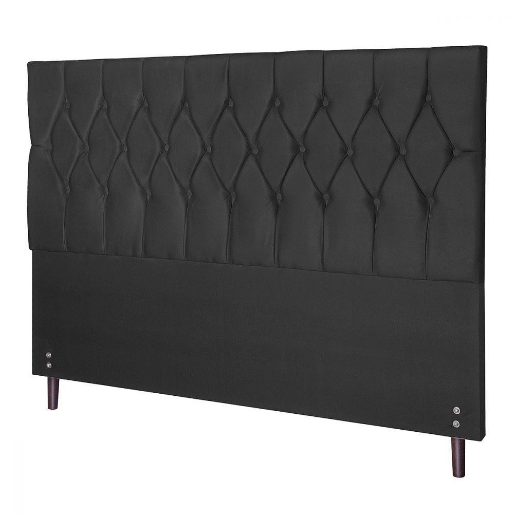 Cabeceira Casal King Jbe Madri 195cm Preto Cama Box 193cm - 1