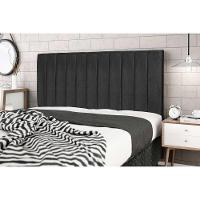 Cabeceira Solteiro Jbe Leblon Cinza 94cm Cama Box 88cm Preto - 3