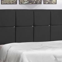 Cabeceira Solteiro Jbe Moveis Paris 94cm Preta Cama Box 88cm - 2