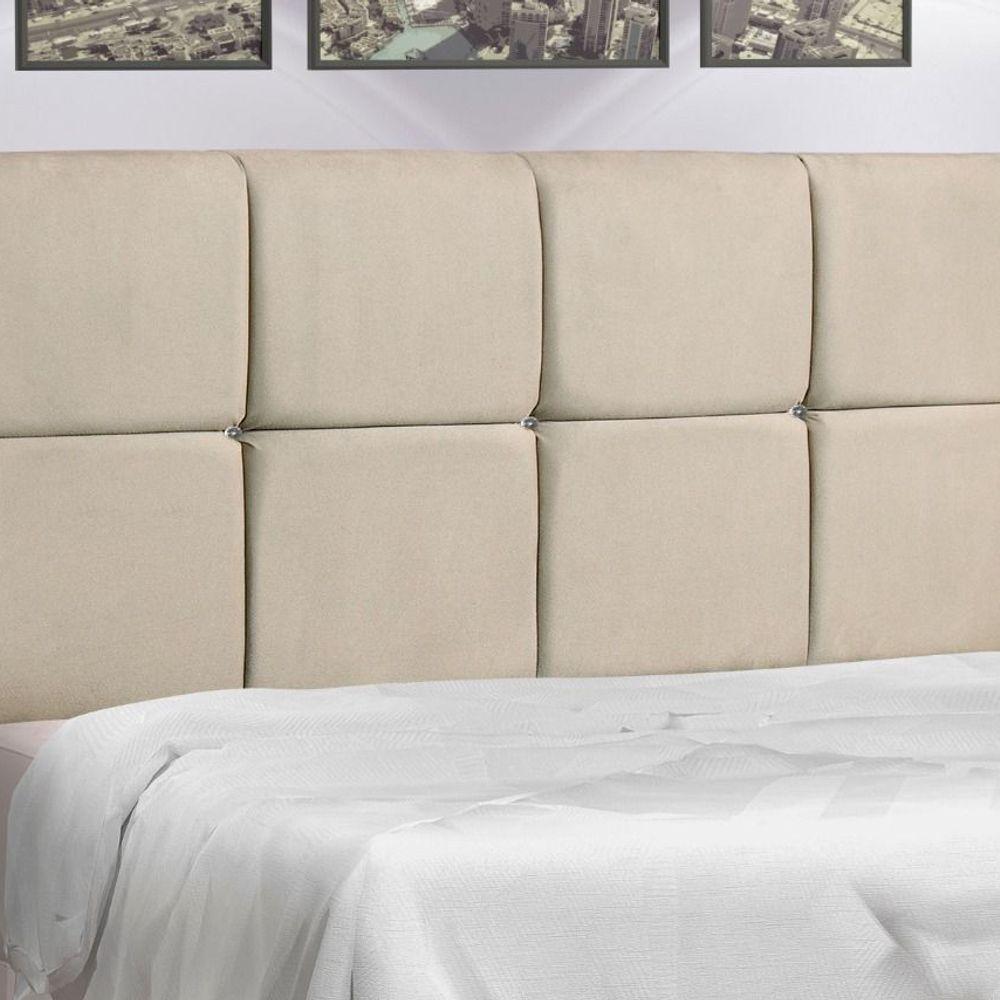 Cabeceira Solteiro Jbe Moveis Paris 94cm Bege Cama Box 88 - 2