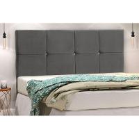 Cabeceira Solteiro Jbe Moveis Paris 94cm Cinza Cama Box 88cm - 3