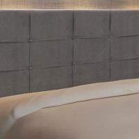Cabeceira Casal King Jbe Style 195cm Cinza Cama Box 193cm - 2