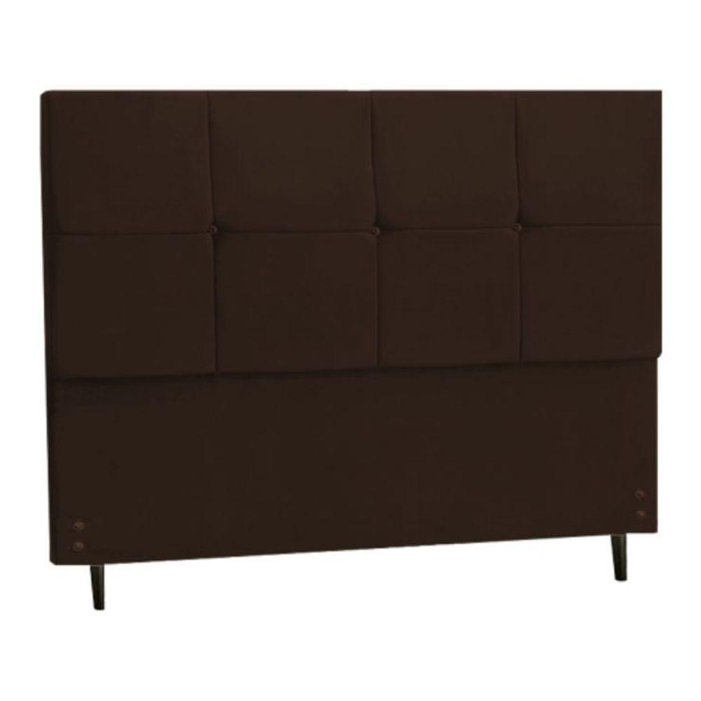 Cabeceira Casal King Jbe Paris 195cm Marrom Cama Box 193cm - 1