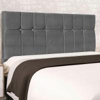 Cabeceira Casal Queen Jbe Opala 164cm Cinza Cama Box 158cm - 1