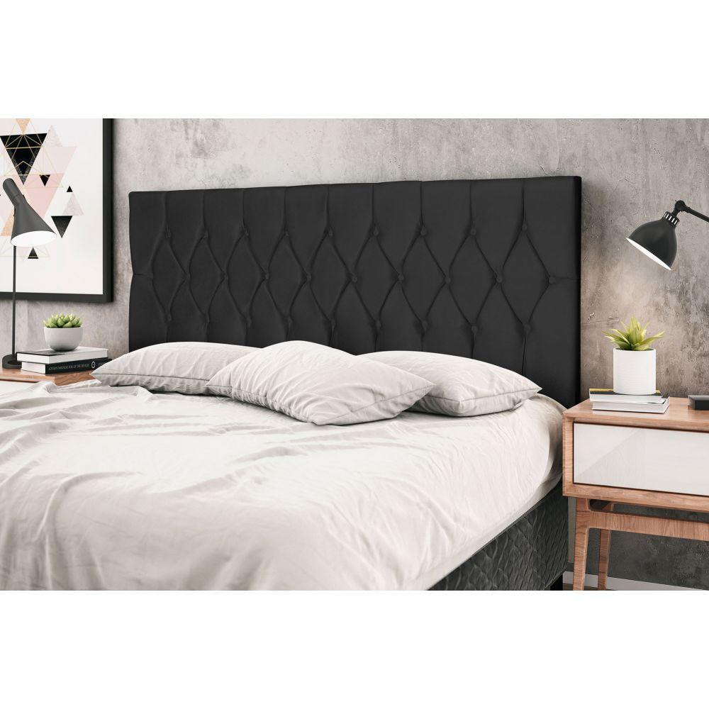Cabeceira Casal Queen Jbe Madri 164cm Preto Cama Box 158cm - 2