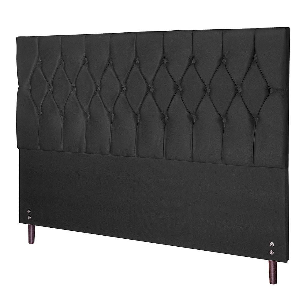 Cabeceira Solteiro Jbe Moveis Madri 94cm Preto Cama Box 88cm - 2