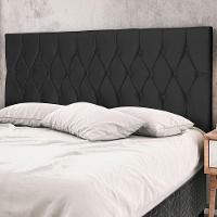 Cabeceira Solteiro Jbe Moveis Madri 94cm Preto Cama Box 88cm - 1