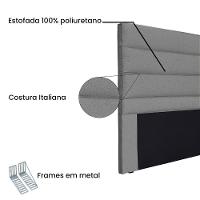 Cabeceira King 1,95M La Italiana Linho Cinza Escuro Pallazio - 3