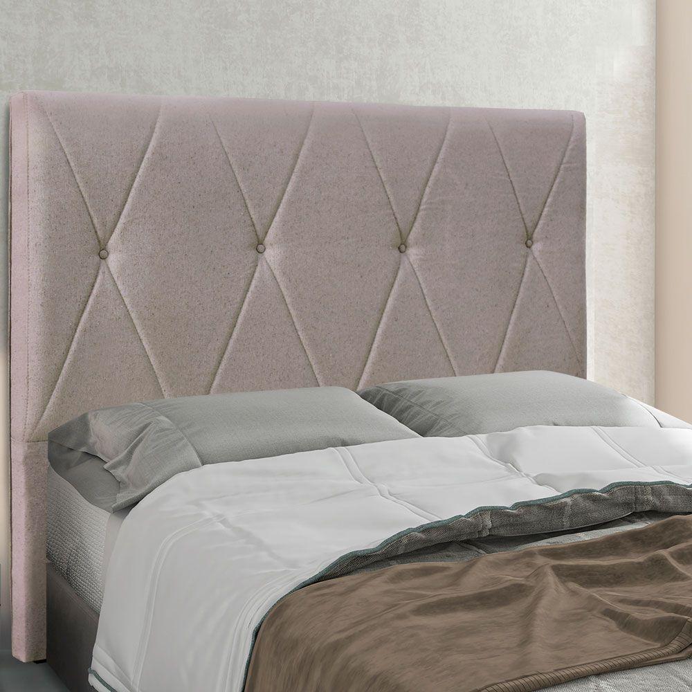 Cabeceira Casal 1,40m Aquilla Linho Rústico Areia - 4