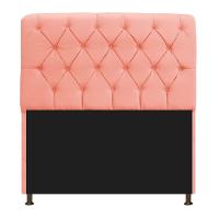 Kit Cabeceira Lady E Recamier Félix 140 Cm Casal Suede Coral - 6