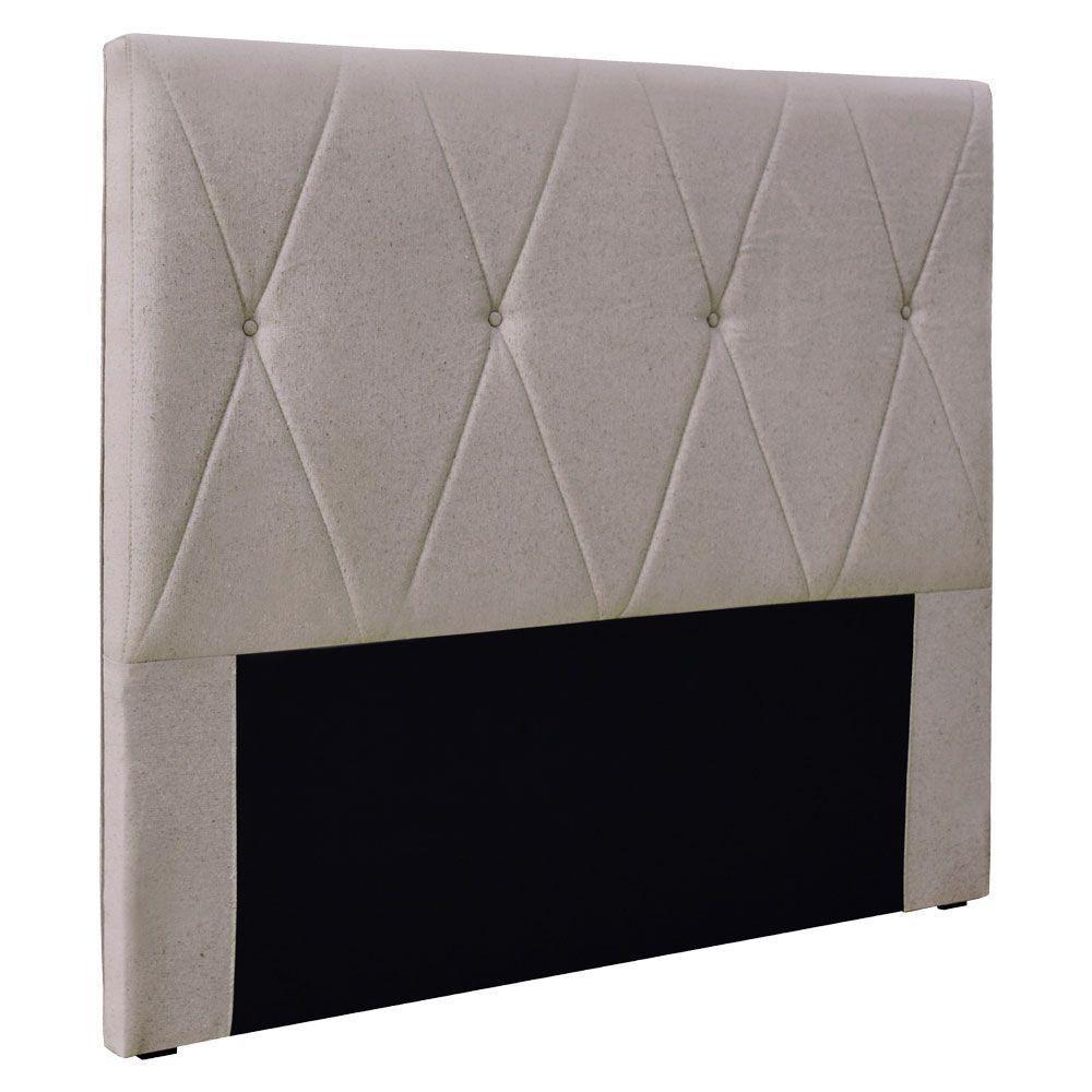 Cabeceira Queen 1,60m Aquilla Linho Rústico Areia - 1