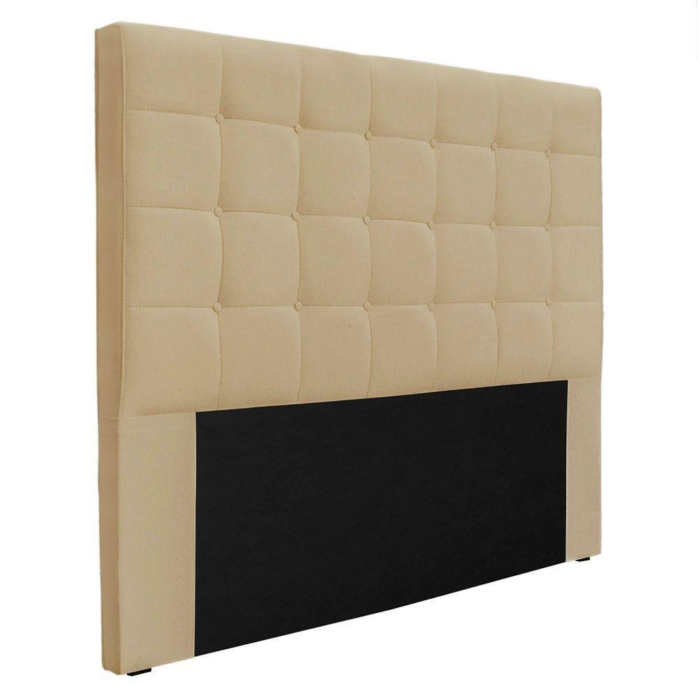 Cabeceira King 1,95M Verona Linho Rústico Pallazio Dourado - 1