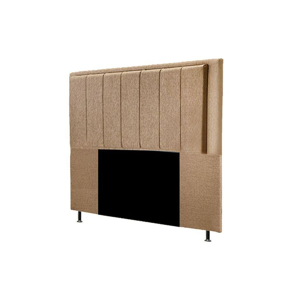 Cabeceira Opala Cama Box Solteiro 90cm Linho Bege - 1