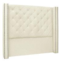 Cabeceira Casal 1,40M Vicenza Linho Rústico Pallazio Pérola - 1