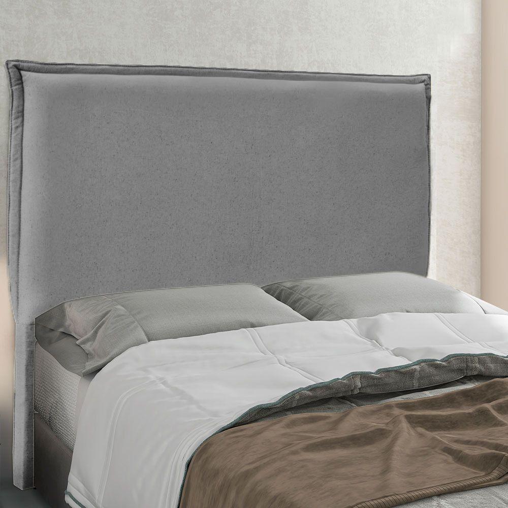 Cabeceira Queen 1,60M Veneza Linho Rústico Cinza Escuro - 4