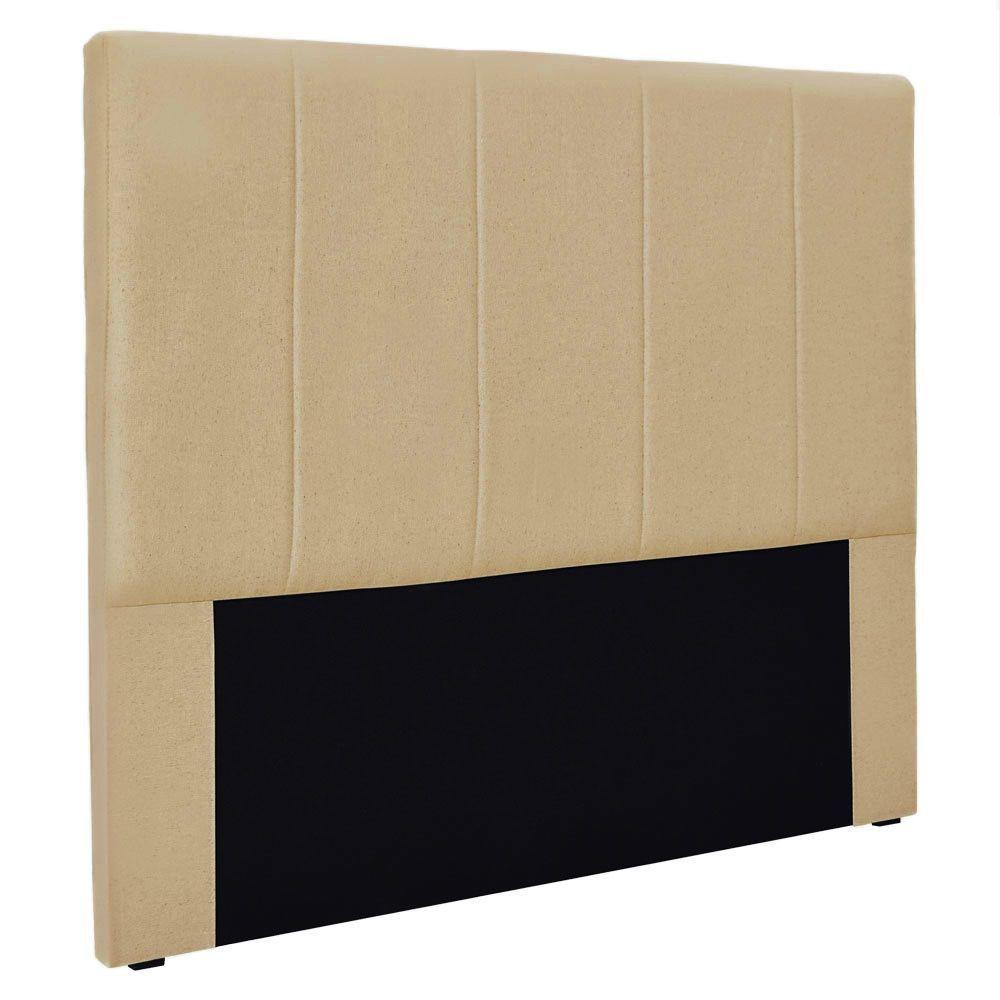 Cabeceira Queen 1,60M Ravenna Linho Rústico Pallazio Dourado - 1