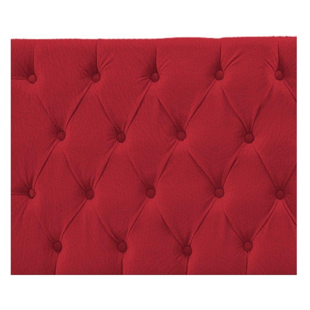 Cabeceira Sofia 195 Cm King Size Suede Vermelho - 2