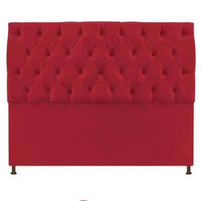 Cabeceira Sofia 195 Cm King Size Suede Vermelho