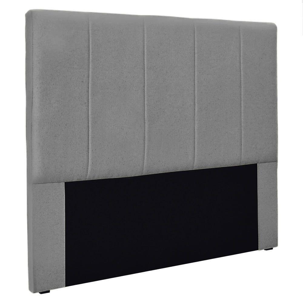 Cabeceira Queen 1,60M Ravenna Linho Rústico Cinza Escuro - 2