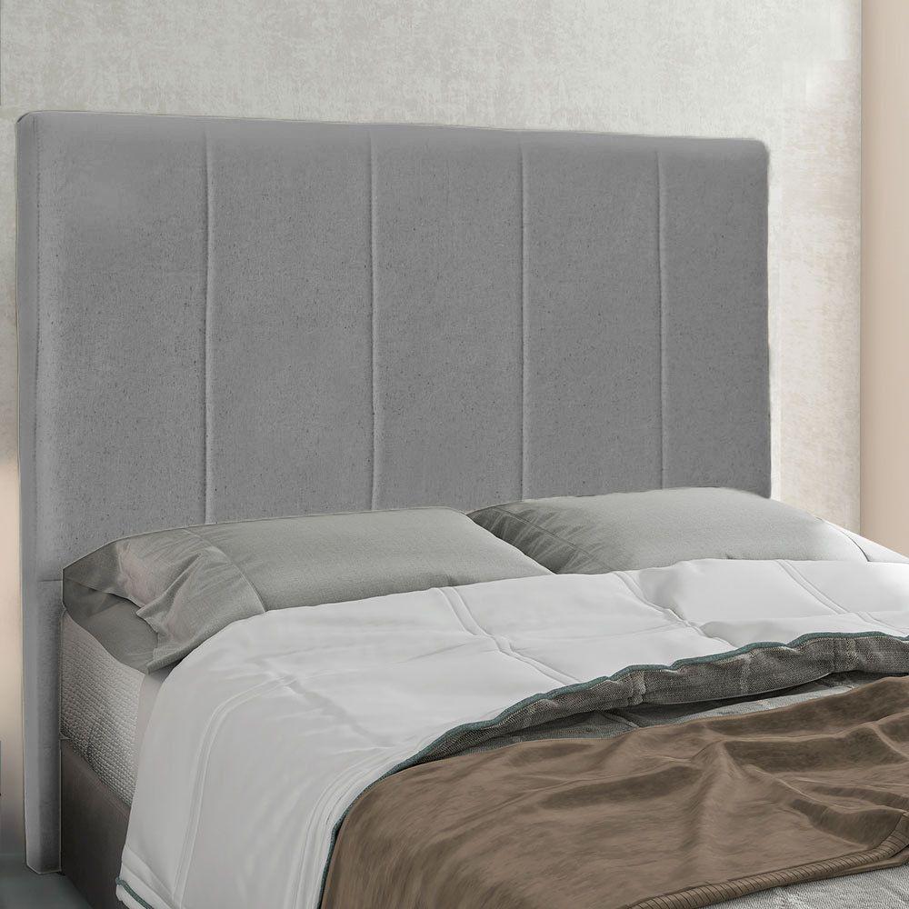 Cabeceira Queen 1,60M Ravenna Linho Rústico Cinza Escuro - 8