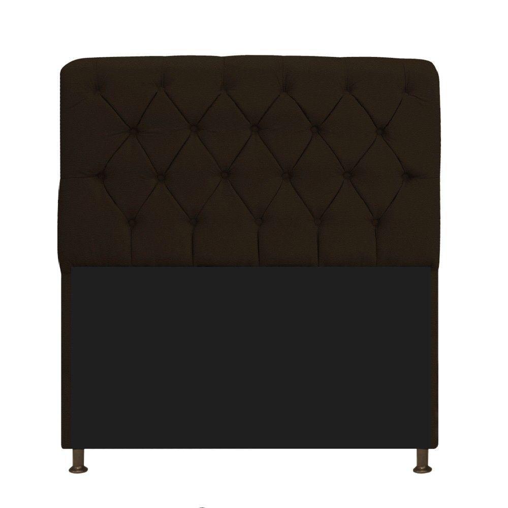 Kit Cabeceira Lady e Recamier Ari 90 Cm Corano Marrom - 6