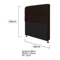 Kit Cabeceira Lady e Recamier Ari 90 Cm Corano Marrom - 2