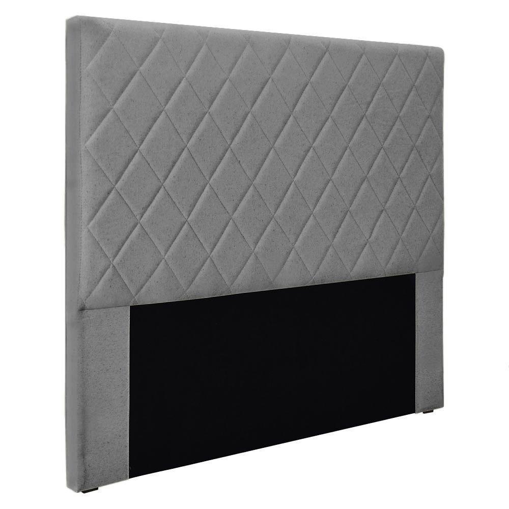 Cabeceira Queen 1,60M Esmeralda Linho Cinza Escuro Pallazio - 1