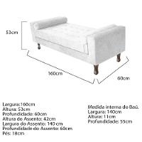 Cabeceira Lady e Recamier Félix 160Cm Queen Size Branco