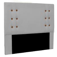 Cabeceira Casal 1,40M Genova Linho Rústico Cinza Claro - 1