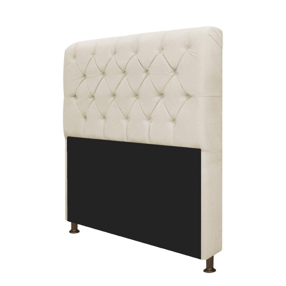 Kit Cabeceira Lady E Recamier Ari 140 Cm Casal Corano Bege - 2